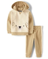 Baby And Toddler Boys Polar Bear Fleece 2-Piece Outfit Set