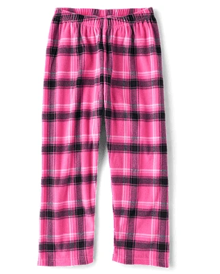 Girls Plaid Microfleece Pajama Pants