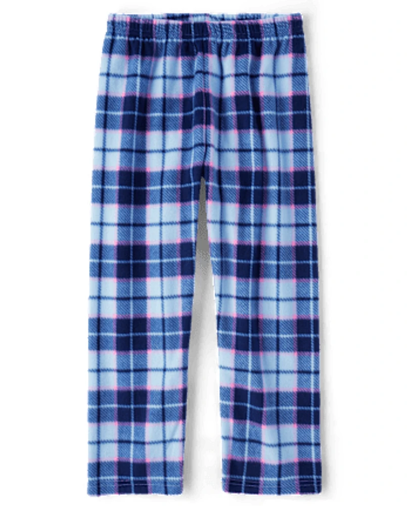 Girls Plaid Microfleece Pajama Pants