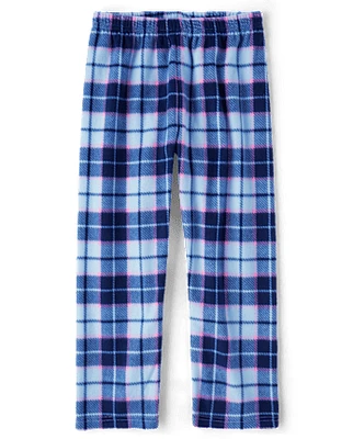 Girls Plaid Microfleece Pajama Pants