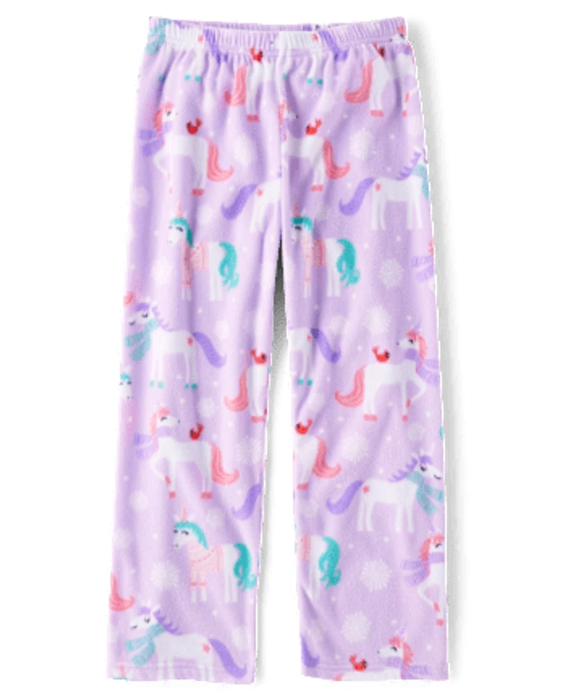 Girls Unicorn Microfleece Pajama Pants