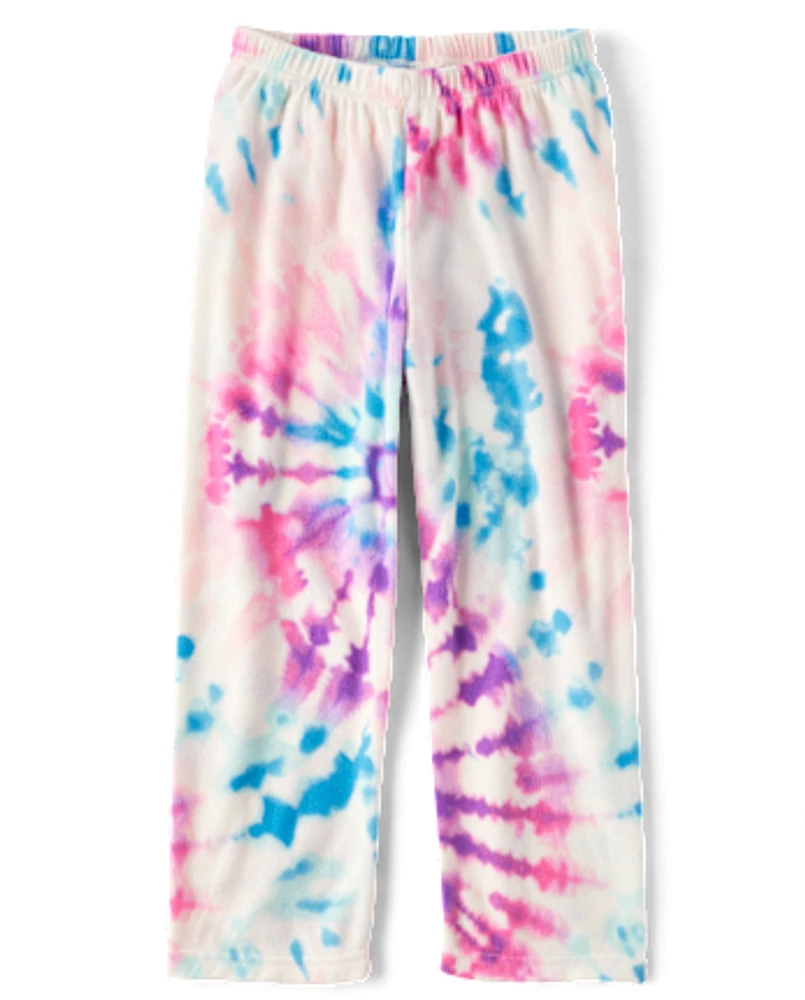 Girls Tie Dye Microfleece Pajama Pants