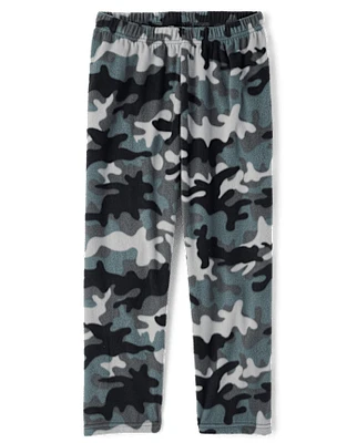 Pantalon de pyjama camouflage en micromolleton pour garçon