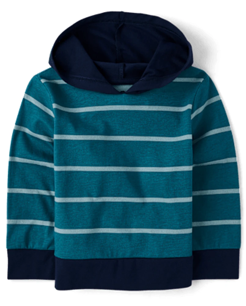 Baby And Toddler Boys Striped Hooded Top