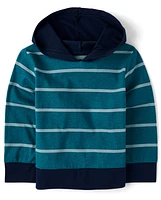 Baby And Toddler Boys Striped Hooded Top