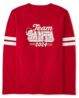 T-shirt imprimé unisexe adulte Famille assortie Team Santa 2024