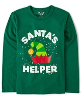 T-shirt imprimé Santa's Helper pour garçons