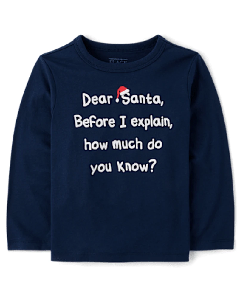 Baby And Toddler Boys Dear Santa Graphic Tee