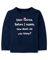 Baby And Toddler Boys Dear Santa Graphic Tee