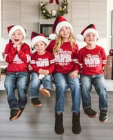 Unisex Kids Matching Family Team Santa Face 2024 Graphic Tee