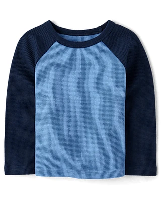 Toddler Boys Thermal Raglan Top