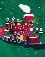 Baby And Toddler Boys Christmas Train Graphic Tee