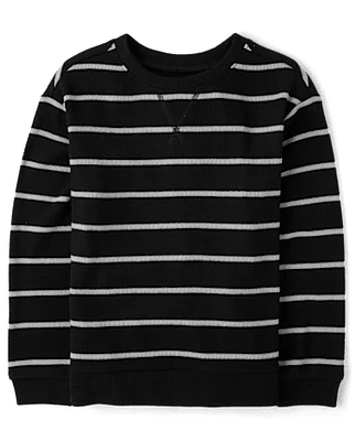 Boys Plush Rib Lightweight Sweater Top