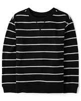 Boys Plush Rib Lightweight Sweater Top