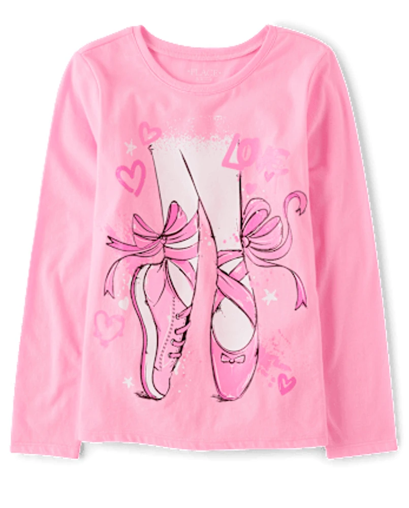 Girls Ballet Shoes Graphic Tee