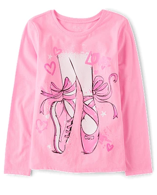 Girls Ballet Shoes Graphic Tee