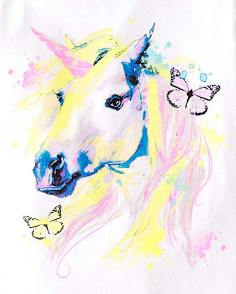 Girls Unicorn Graphic Tee