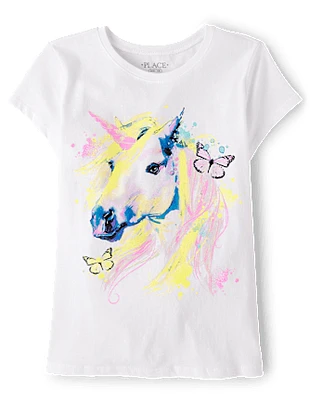 Girls Unicorn Graphic Tee