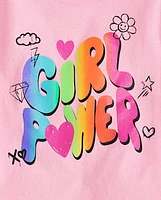 Girls Rainbow Girl Power Graphic Tee