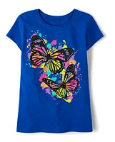 Girls Gloss Butterfly Graphic Tee