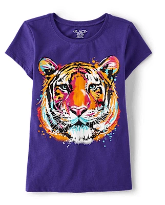 Girls Tiger Graphic Tee
