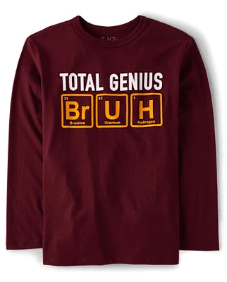 Boys Total Genius Bruh Graphic Tee