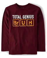 Boys Total Genius Bruh Graphic Tee