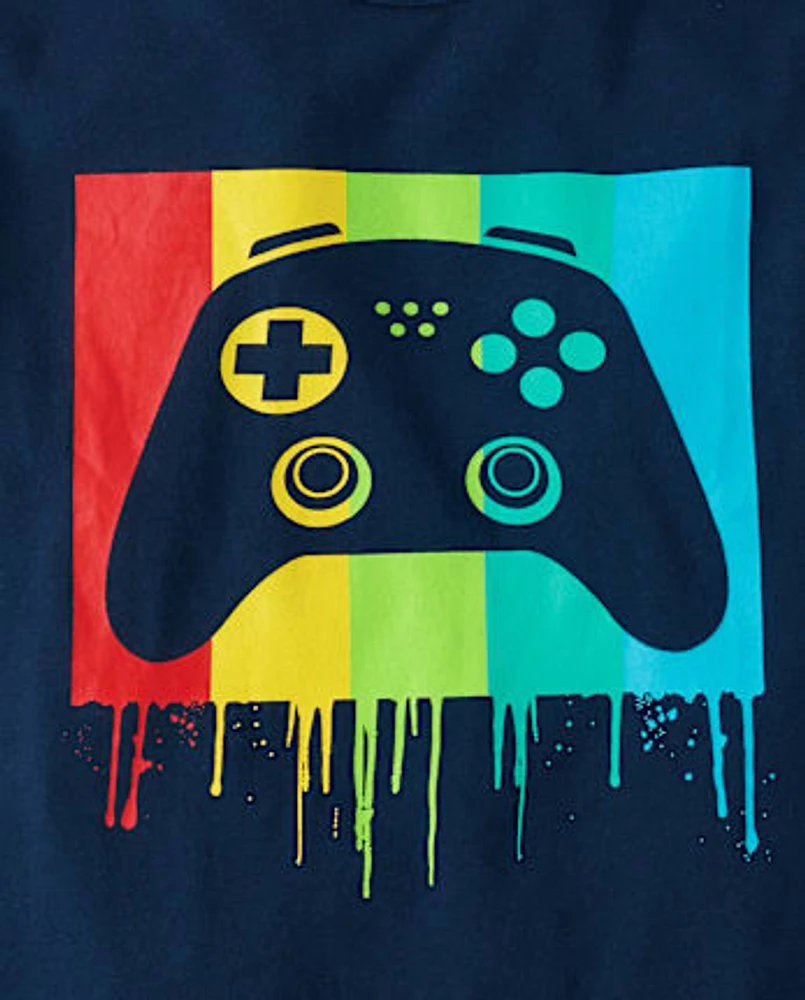 Boys Rainbow Gamer Graphic Tee