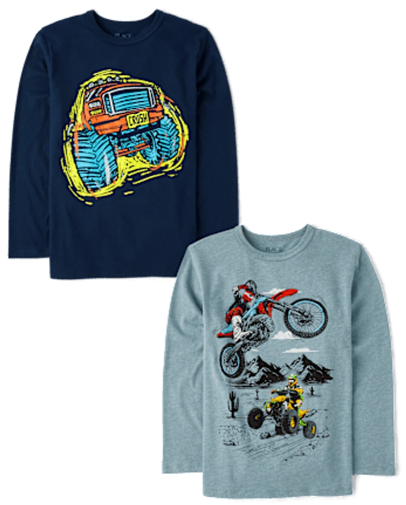 Boys Vehicle Graphic Tee 2-Pack