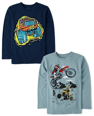 Boys Vehicle Graphic Tee 2-Pack