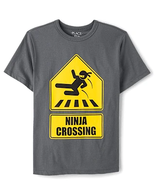 Boys Ninja Crossing Graphic Tee