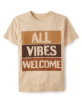 Boys All Vibes Welcome Graphic Tee