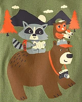 Baby And Toddler Boys Animals Camping Graphic Tee