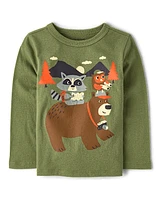 Baby And Toddler Boys Animals Camping Graphic Tee