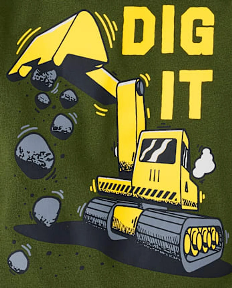 Baby And Toddler Boys Dig It Construction Graphic Tee