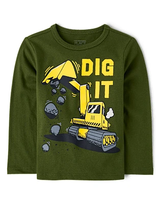 Baby And Toddler Boys Dig It Construction Graphic Tee