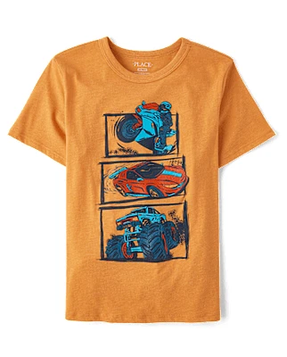 Boys Vehicle Graphic Tee