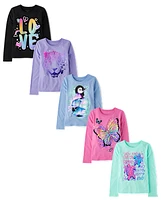 Girls Animal Graphic Tee 5-Pack