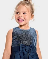 Baby And Toddler Girls Foil Dot Fit Flare Dress