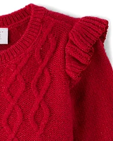 Baby And Toddler Girls Cable Knit Sweater Dress