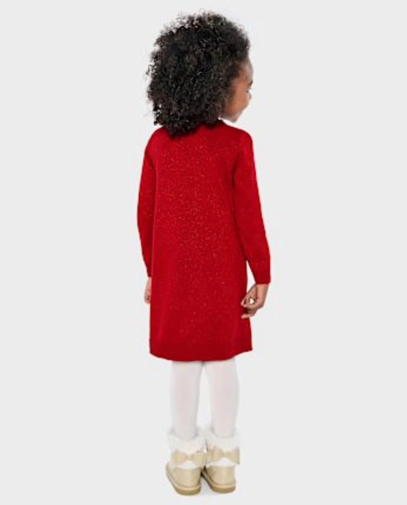 Baby And Toddler Girls Reindeer Sweater Dress