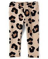 Baby And Toddler Girls Print Velboa Cozy Leggings