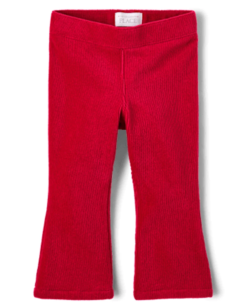 Baby And Toddler Girls Stretch Faux Corduroy Flare Pants