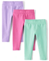 Toddler Girls Velboa Cozy Leggings 3-Pack