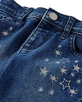 Toddler Girls Embroidered Star Flare Jeans