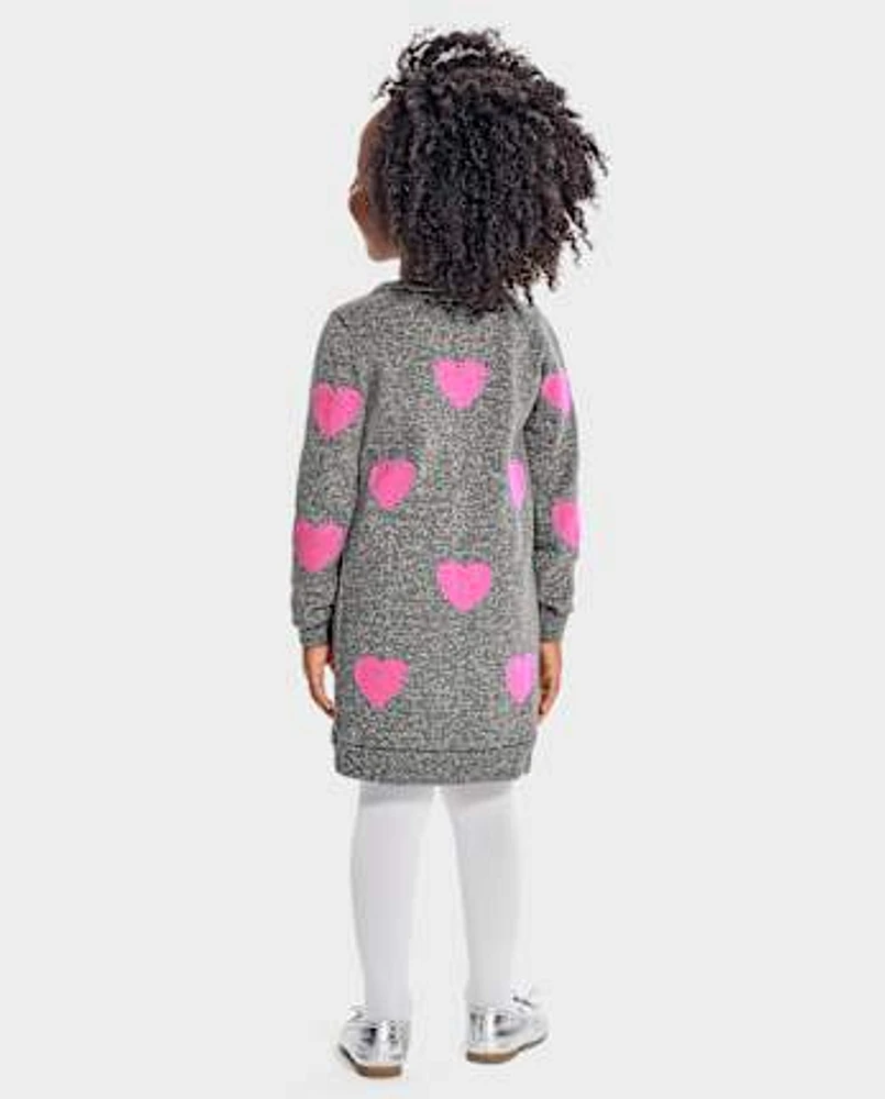 Baby And Toddler Girls Heart Sweater Dress