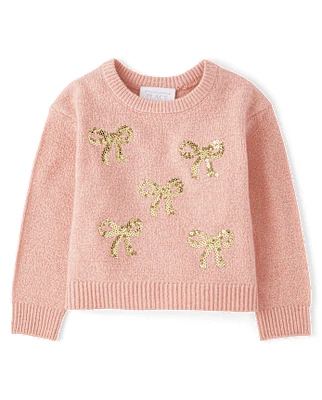 Toddler Girls Sequin Sweater