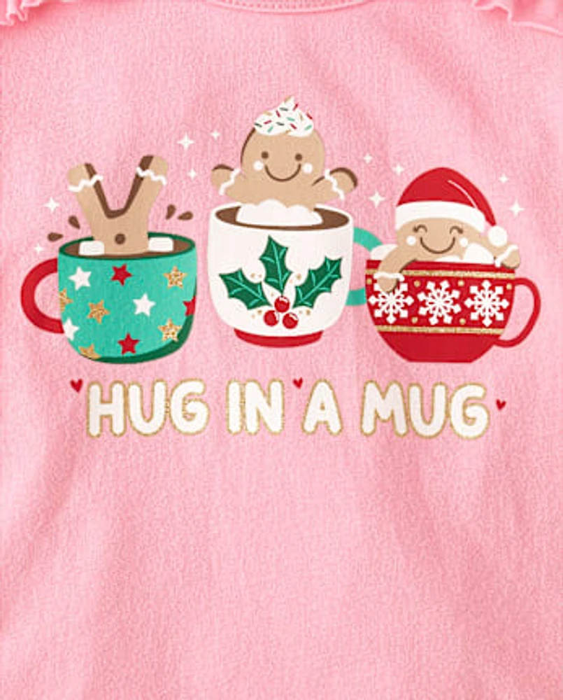 Toddler Girls Christmas Mug 2-Piece Outfit Set