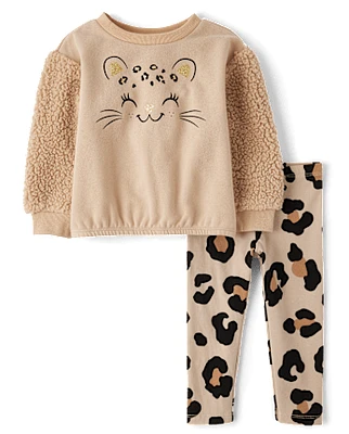 Toddler Girls Leopard 2-Piece Outfit Set