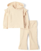 Toddler Girls Ribbed Velour 2-Piece Outfit Set